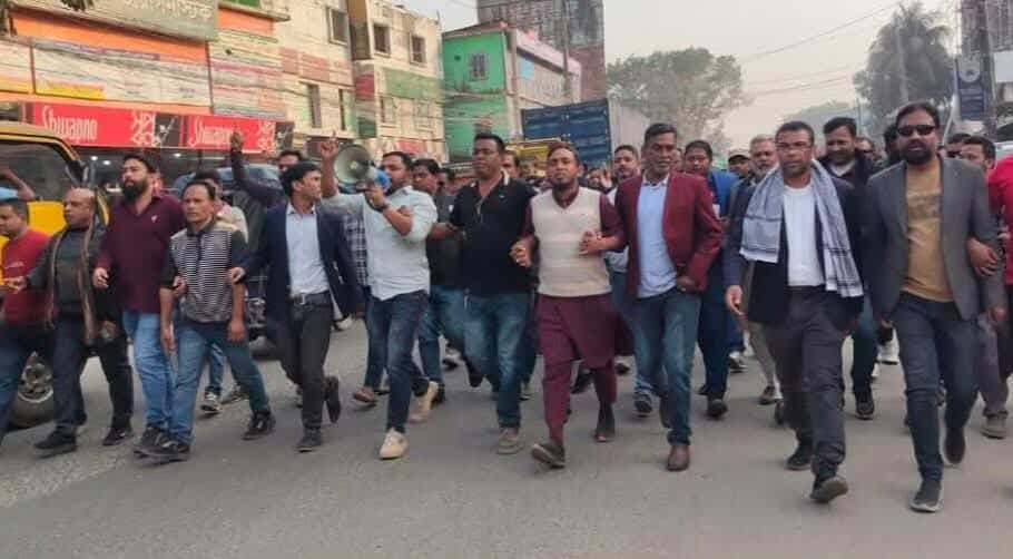 পঞ্চগড়ে ধানের শীষের মি-ছিল